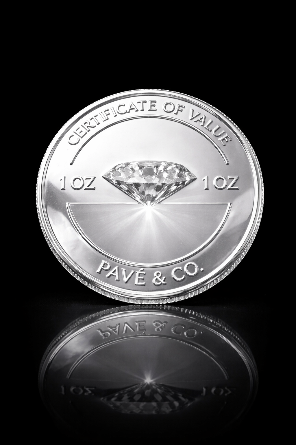 Pavé Certificate of Value Coin 1oz .999 Silver